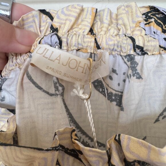 NEW Ulla Johnson Ianna Skirt Lemonbalm Size 12 Floral 100% Cotton Midi SS22 - Picture 8 of 14